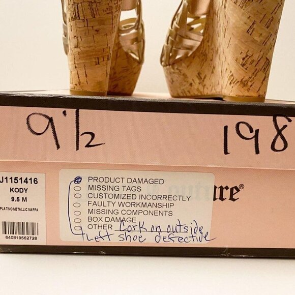 JUICY COUTURE Kody Wedges Cork Gold - Picture 6 of 7